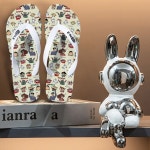 짱구 짱구는 못말려 남녀 커플 실내 실외 미끄럼 방지 슬리퍼 화이트 A1130