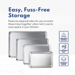 뉴스타 푸드 상용 18게이지 알루미늄 시트 팬 분 팬 9 2 3W x 6 2 3L 1H 1 8 사이즈