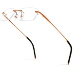 HONILLESI 티타늄 안경 프레임 무테 광학 남성 여성용 H7302 167610