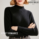 더블파이브 여성용 소프트 반목 니트 L