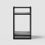 랜든 워싱 오크 우드 금속 프레임 스탠드 최대 20갤런의 어항용 3선반 x80cm 17 7x17 7x31 49 어항 W17 7 Washed Oak Wood CLX45-45