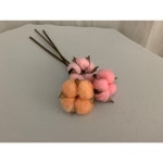 한송이 목화 조화 마크라메 리스 재료 디퓨져스틱 인테리어소품 라무통위빙 베이비핑크