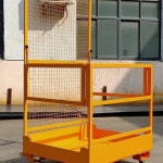 지게차 안전 케이지 접이식 발판 천장 작업 길이 난간 외벽