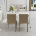 아도라퍼니처 세라믹 사각 4인 식탁 세트 1400 식탁 심플의자4개