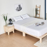 우아미 보누므 편백나무 원목 높은 협탁