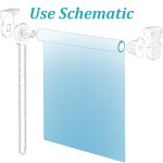 커튼 로드 롤러 블라인드 컨트롤러 세트 우수한 도르래 체인 피팅 키트 액세서리