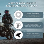 오토바이 헬멧 나사 오토바이 더트 바이크용 고무 와셔가 8개의 바이저 빠르고 쉬운 설치를 위한 나사