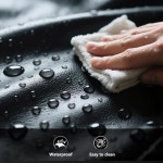 소프트클럽 방수 풀 테이블 커버 테이블용 헤비 듀티 가죽 당구 탄성 가장자리가 찢어짐 방지 방진 보호대 8FT 8FT L100 x W 56 x H 8 in