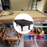 소프트클럽 방수 풀 테이블 커버 테이블용 헤비 듀티 가죽 당구 탄성 가장자리가 찢어짐 방지 방진 보호대 8FT 8FT L100 x W 56 x H 8 in