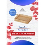 DIY 바구니 직조 트레이 키트 - 올인원 공예 세트 내추럴 라탄 나만의 위커 만들기
