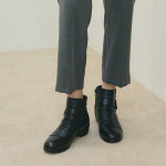 천연소가죽부츠 앵클부츠 웨스턴부츠 셔링부츠 컴포트부츠 4센치굽Z 230 J1117
