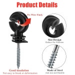 Cididu 120 팩 전기 울타리 단열재 링 기둥 단열재 소켓 도구가 나사 삽입 농장 동물 농업 울타리를 위한 목재 그리드 시스템 액세서리