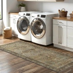 미끄럼 방지 세탁 가능한 3개의 바닥용 제니모 주방 매트 방수 경량 러그 세탁용 바닥 매트 러그 카펫 싱크대 복도 욕실 현관 그린