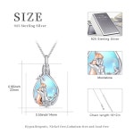 재를 위한 해바라기 항아리 목걸이 화장 보석 925 스털링 비 음악 노트 개 펜던트 기념 남성 여성용 Musical Note