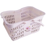 코스모스 목욕 바구니 중 가방 플라스틱 사각 수납 바스켓 손잡이 사우나 목욕탕 샤워 욕실 물빠짐