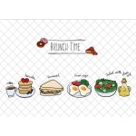 제이에스 주방아트보드 푸드 브런치타임 1개 800X500