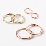 오로프 금 얇은 실링 원터치 귀걸이 1짝 옐로우골드 H1512