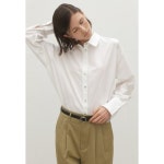 아틀리에나인 에센셜 솔리드 오버핏 셔츠 Z-BL-4168