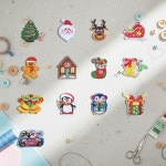 다림질접착 가방 옷 꾸미기 크리스마스 와펜 패치 13개 세트