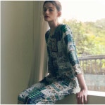 와코루 와코루 페이즐리 나염 레이온 이지웨어 여성 상의 WPA373WS