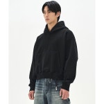 소버먼트 소버먼트 sovermentwithlomort 780G 솔리드 크롭 후드-딥 블랙-