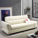 조은가구 플로렌 인조가죽 3인용 소파 + 스툴