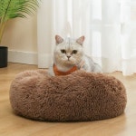 제이제이펫 반려동물 침대 도넛 방석 강아지 고양이 쿠션 배개 카키