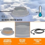 K H 반려동물 외부 고양이 반려견용 보온 보울 반려동물용 안전 목록 야외 온열 반려견 접시 자동 동결 방지 쫄깃한 코드 - 32온스 12W