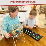 MR 칩스 11 키 큰 프로 빙고 세트 스틸 케이지 에버래스팅 7 8 볼 마스터 보드 포 볼 - 럭셔리 3 Pc Luxury