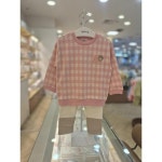 아가방 세이브존03 아가방 제프 체크 맨투맨 상하세트 AT01R753