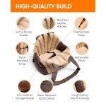 올빼미 개 여행 가방 고양이 운반자 소형 펫 택시 가벼운 소프트 사이드 토트 카시트 호환 세탁 6 20파운드 소재