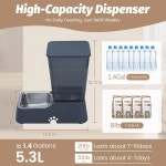 리펠 자동 5 4L 1 4Gal 반려동물 급수기 반려견 급수기 중력 스테인리스 고양이용 대용량 급식 그릇 중대형견 푸드 워터 water