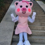 돼지 인형탈 코스프레 의상 행사용 축제 공연 인형 파티 귀여운 분장