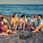 휴대용 가방이 프로판 2 버너 캠핑 스토브 캠핑용 접이식 야외 요리용 백팩 바비큐용 17 000 BTU 조절 버너 테일게이트