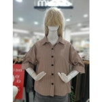 무자크 무자크 세이브존09 단가라배색 7부 블라우스 MP6WBL18 S40921368