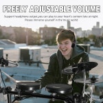 조용한 실리콘 패드가 초급 전자 드럼을 위한 반피 전기 드럼 세트 20 350 사운드 2 페달 블루투스 스틱 스툴 헤드폰 6 오디오 케이블