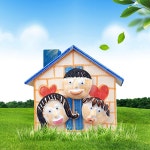 가족센터 참여 미술프로그램 지점토 가족얼굴 저금통 만들기 방과후교실 창작 원데이수업