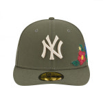 New Era NY 플로랄 59Fifty Fitted - 올리브 1108316