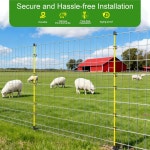 조이트 46 유리섬유 계단식 전기 울타리 기둥 소 양 동물 임시 말뚝 눈 정원 보호 휴대용 울타리에 이상적인 20개 46Inch-20 Pack