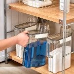 세탁세제 디스펜서 3L 욕실 세제통 섬유유연제 보관함