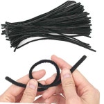 미술 공예재료 모루 검은색 100개입 가는모루