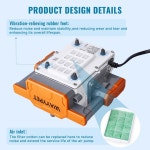 웨이이펫 수족관 공기 펌프 18W 강력한 어항 상업용 어류 산소 조절기 최대 1200갤런 배출구 4개 M 18W - 475GPH