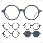 WD 6009 나무무늬 수제안경 동그란안경 아세테이트 최고급소재 02-블랙나무무늬