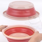 대형 접이식 세탁 대야 신생아 머리감기 용기 공간절약 빨래 변형