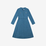 베스띠벨리 벨티드 시스루소매 카라 원피스 BLOAI2509