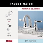 델타 윈드미어 1팩 화장지 홀더 욕실 정리 보관용 광택 크롬 티슈 롤 스프링 적재 벽 액세서리 70050