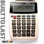 빅터 12자리 휴대용 손바닥 데스크탑 상업용 인쇄 계산기 1 8 x 4 8 1205-4
