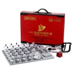 한솔의료기 한솔 한솔부항기 특대형 30컵 펌프 연결줄 지압봉 열탕소독 부황기 한의원 수동식 부항