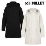 MIELE 밀레 MILLET 여성 가을 간절기 후드탈착 일상용으로 코트형으로 입기 롱기장 2L레이어 바람막이 방풍 자켓 L 라이트 31 090