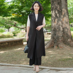 조이마담 다이아 원버튼 플리츠 베스트 J3339